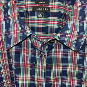 Talbots Multicolor Plaid Button-Up Shirt